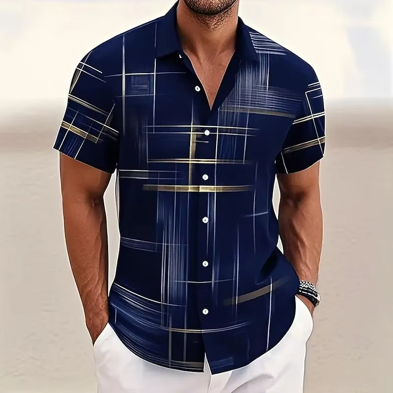 Gregory | Modern Patterned Short-Sleeve Shirt 1