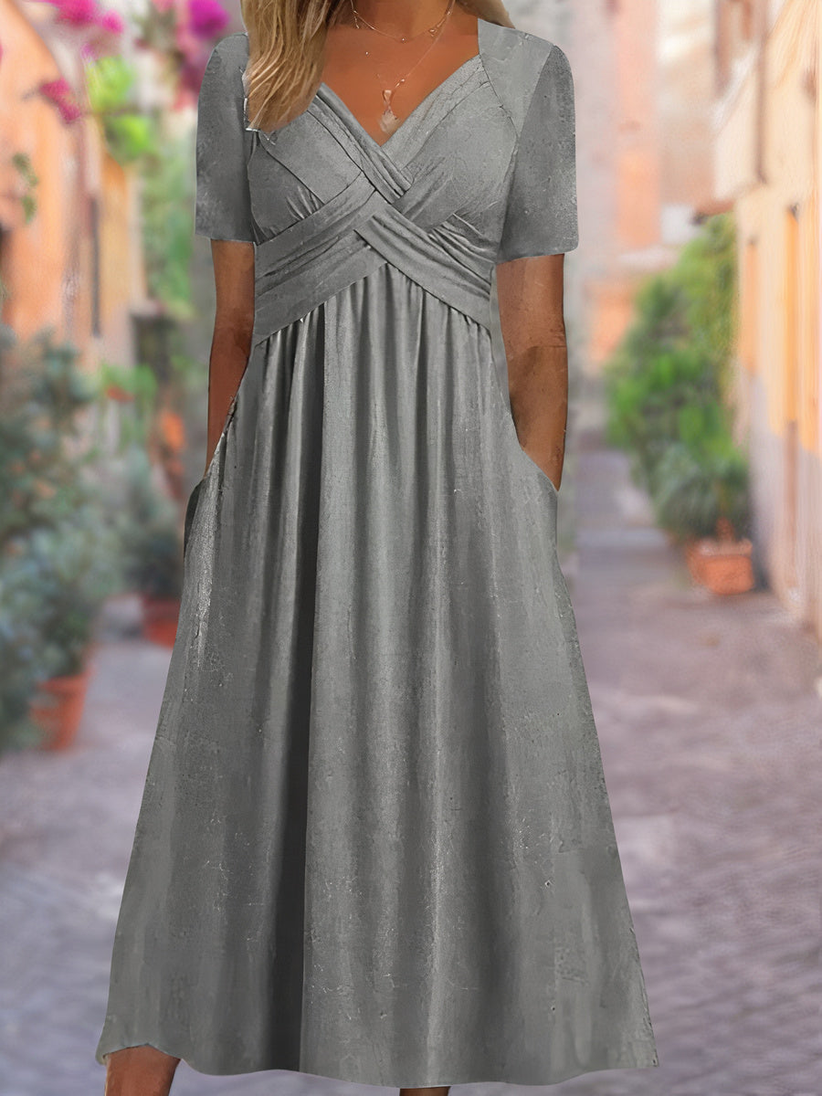 Sylvia | V-Neck Tummy-Covering Dress 5