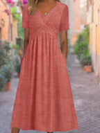 Sylvia | V-Neck Tummy-Covering Dress 4