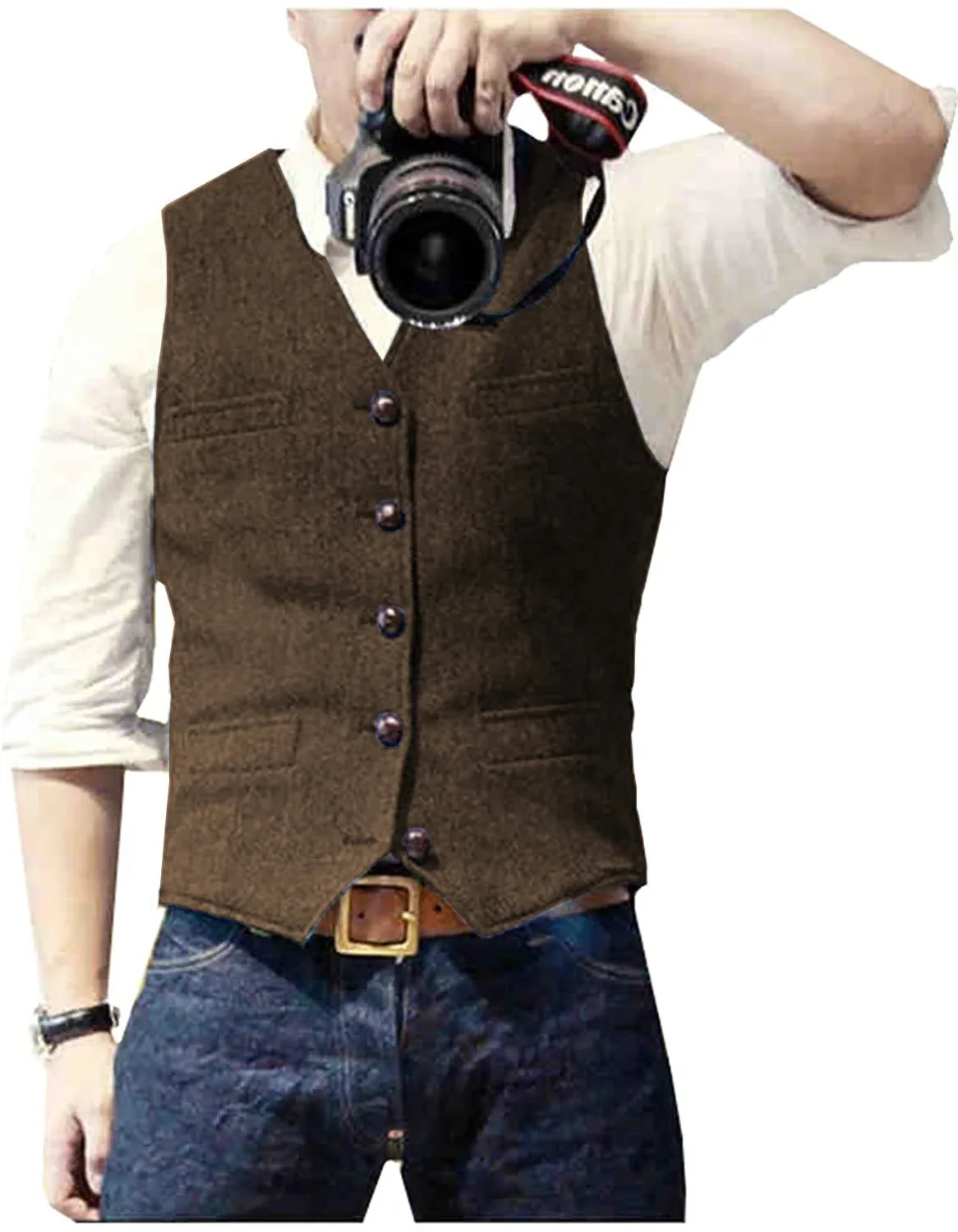 Arthur | Classic Herringbone Tweed Waistcoat 8