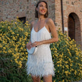 Janelle | Sequin Fringe Mini Cocktail Dress 3
