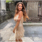 Janelle | Sequin Fringe Mini Cocktail Dress 15