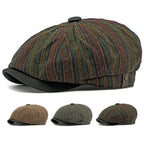 Dorian | Classic Striped Tweed Flat Cap 4