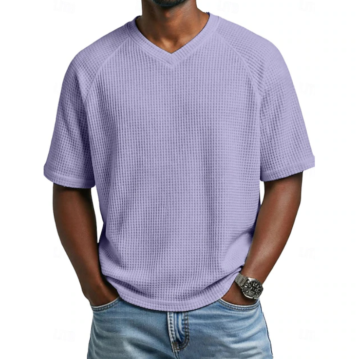 Paul | V-Neck Short Sleeve Waffle Shirt 2