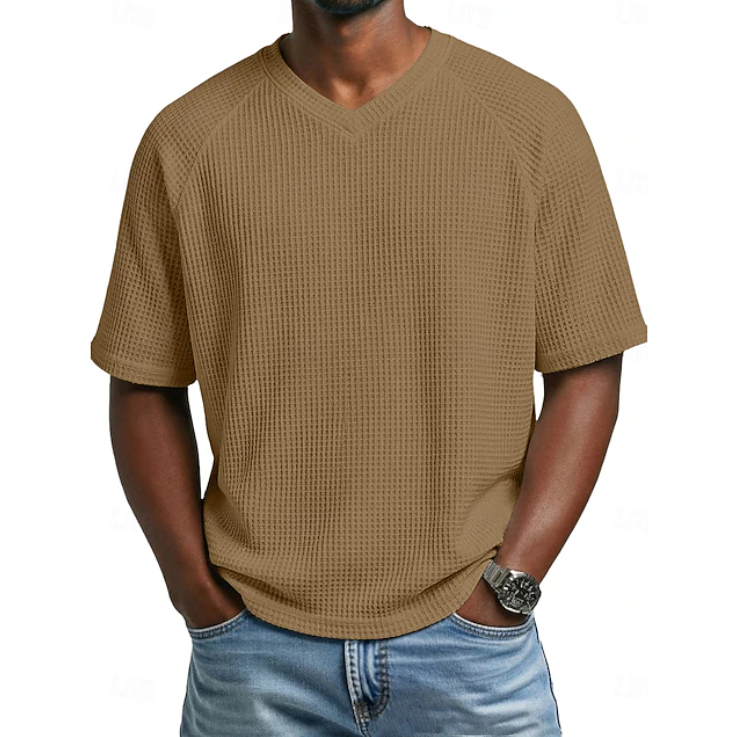 Paul | V-Neck Short Sleeve Waffle Shirt 3