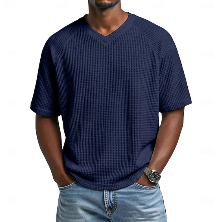Paul | V-Neck Short Sleeve Waffle Shirt 4