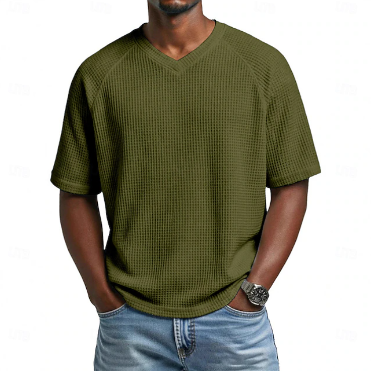 Paul | V-Neck Short Sleeve Waffle Shirt 5