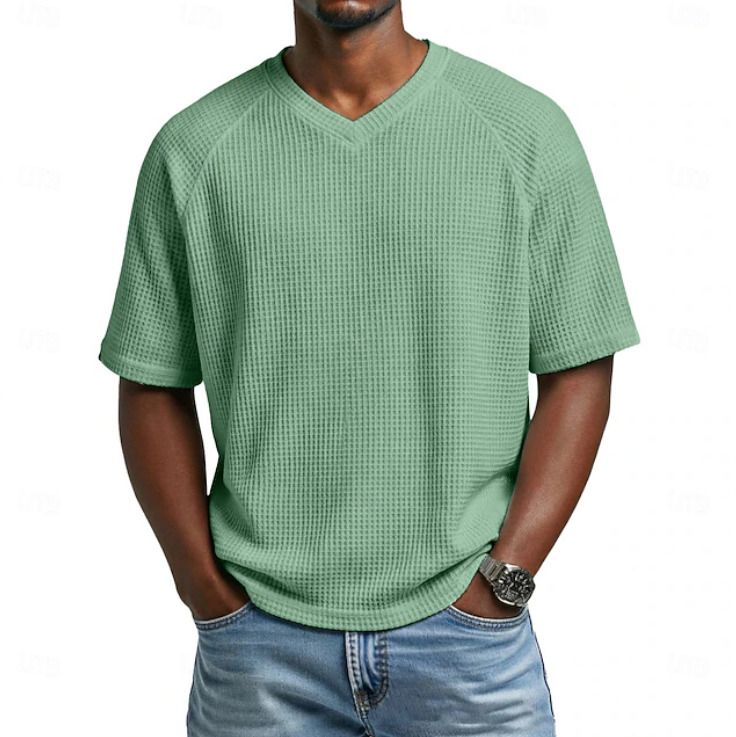 Paul | V-Neck Short Sleeve Waffle Shirt 6