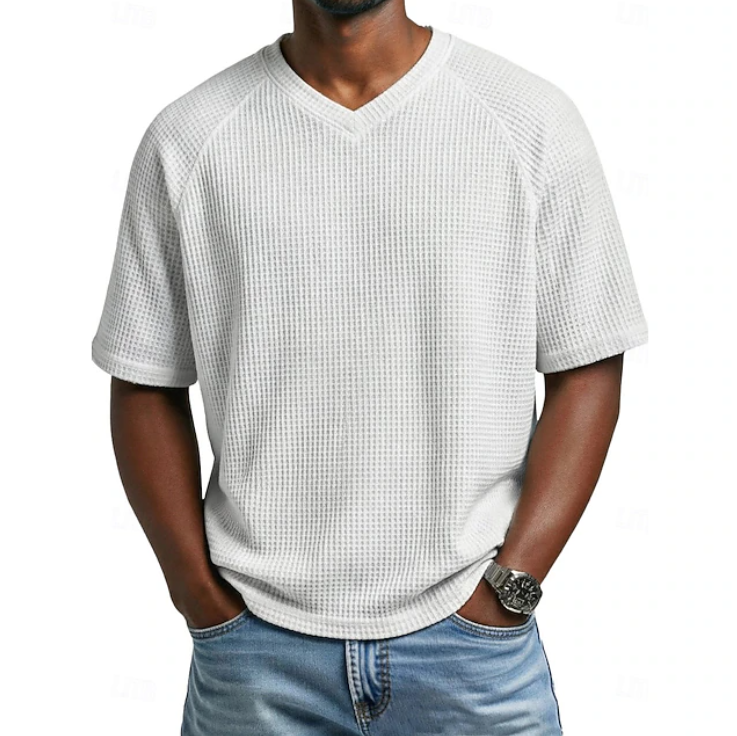 Paul | V-Neck Short Sleeve Waffle Shirt 7