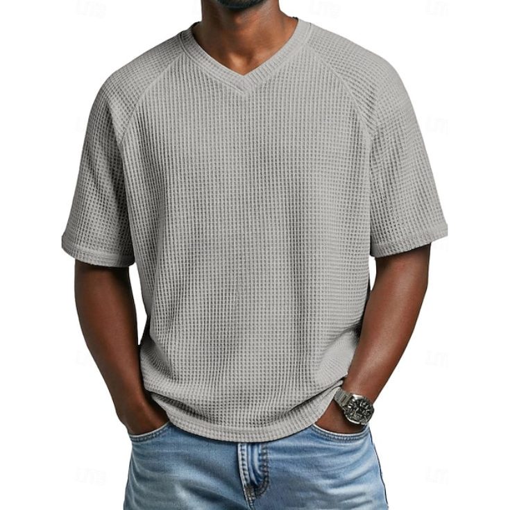 Paul | V-Neck Short Sleeve Waffle Shirt 8