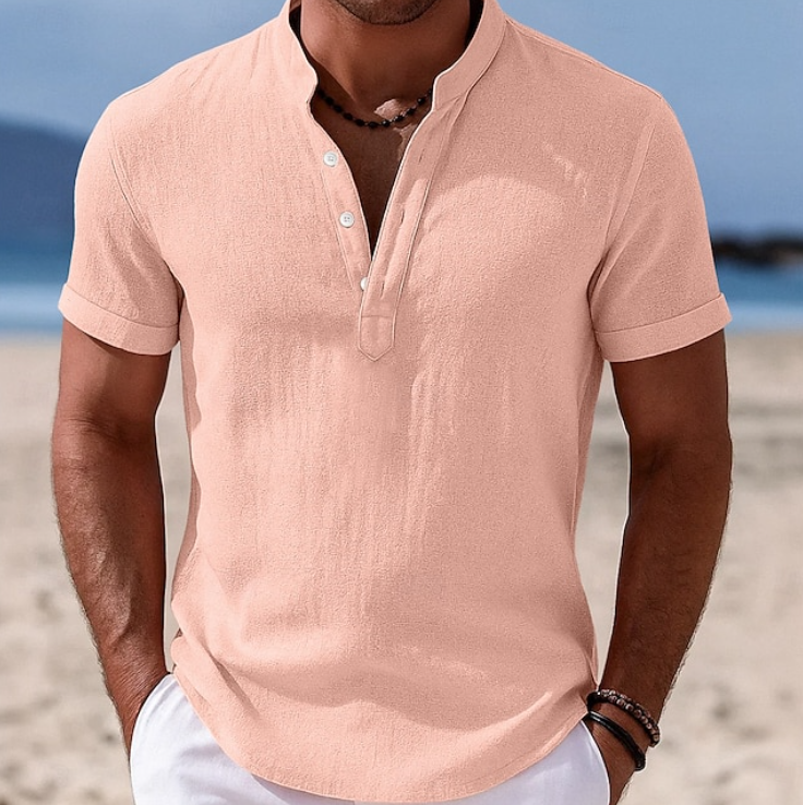 Lachlan | Summer Button-Up Short Sleeve Shirt 9