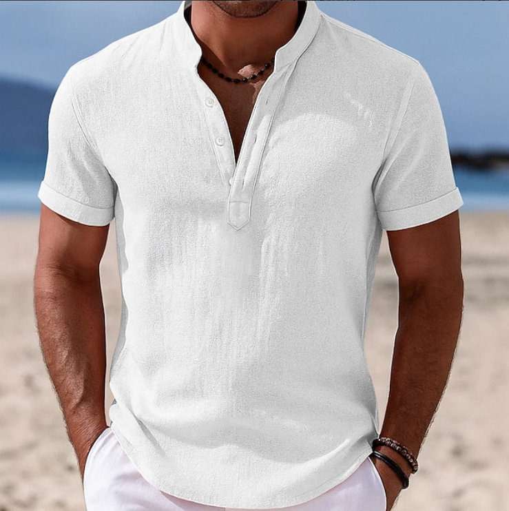 Lachlan | Summer Button-Up Short Sleeve Shirt 8