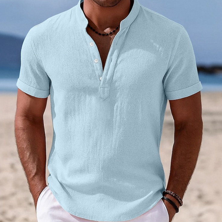Lachlan | Summer Button-Up Short Sleeve Shirt 7