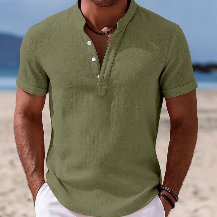 Lachlan | Summer Button-Up Short Sleeve Shirt 4