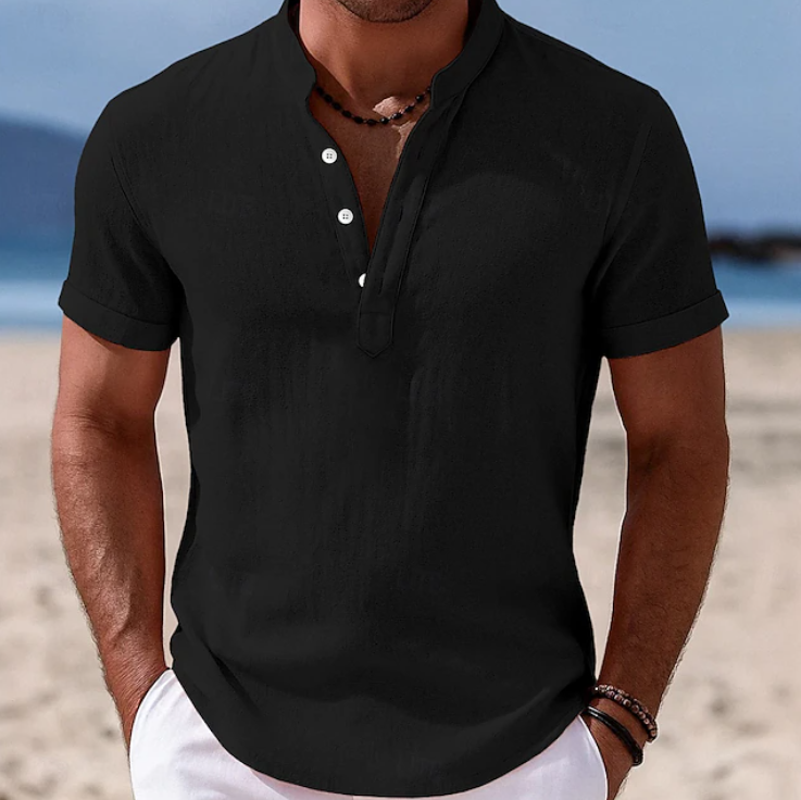 Lachlan | Summer Button-Up Short Sleeve Shirt 1