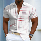 Charlie | Short Sleeve Button Geometric Shirt 3