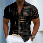 Charlie | Short Sleeve Button Geometric Shirt 1