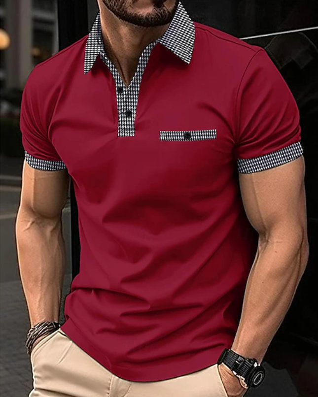 Alexander | Classic Checkered Collar Polo Shirt 1