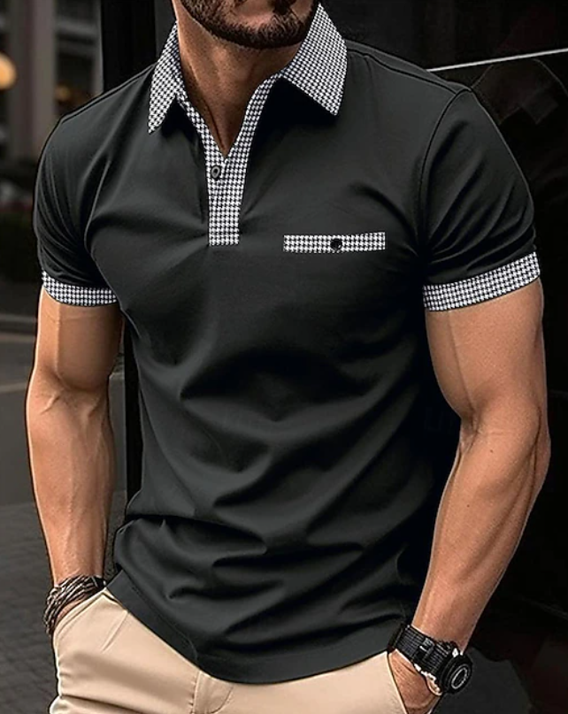 Alexander | Classic Checkered Collar Polo Shirt 3