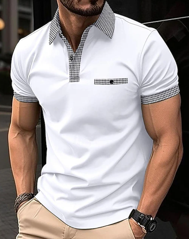 Alexander | Classic Checkered Collar Polo Shirt 5