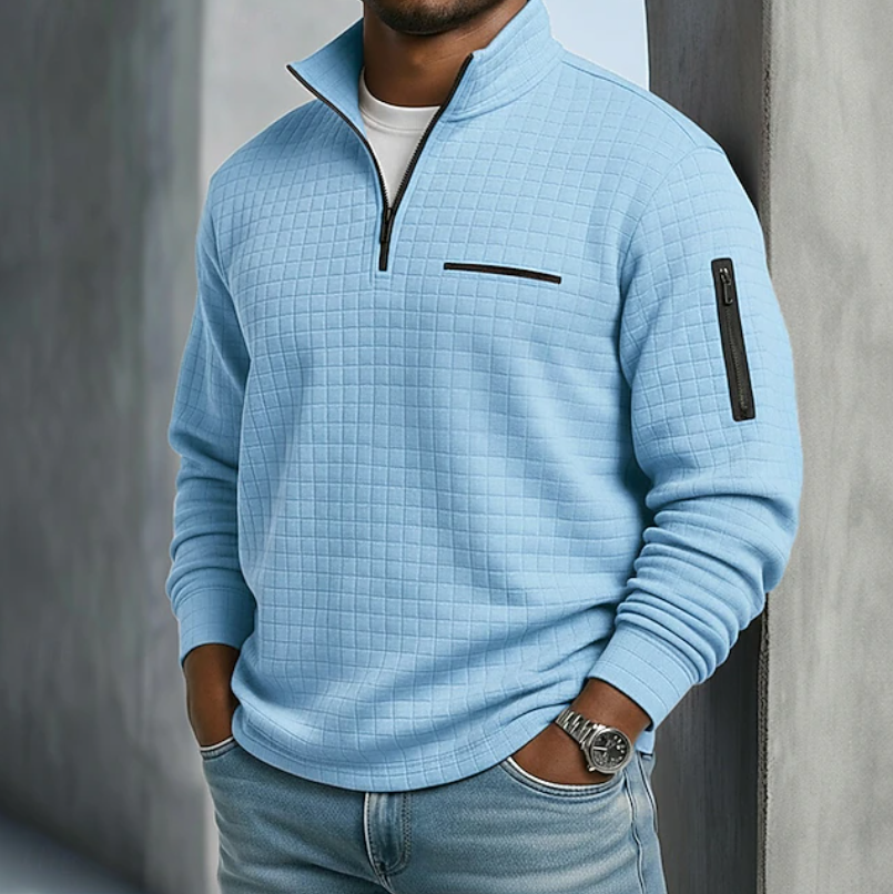 Edward | Casual Long Sleeve Waffle Sweater 2