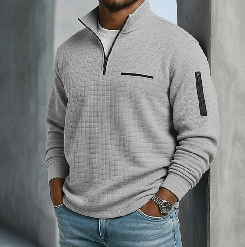 Edward | Casual Long Sleeve Waffle Sweater 6