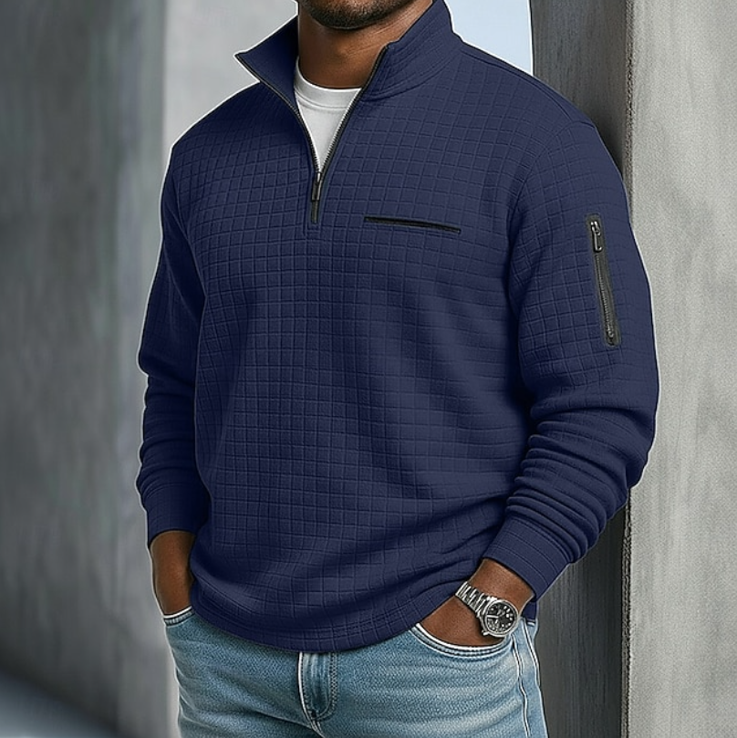 Edward | Casual Long Sleeve Waffle Sweater 8