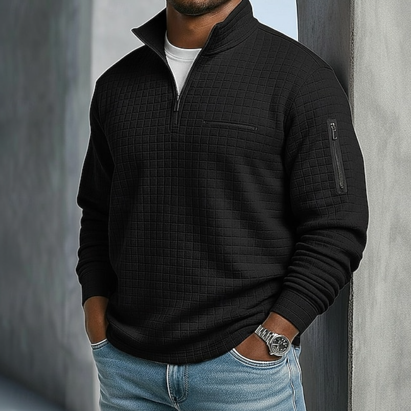 Edward | Casual Long Sleeve Waffle Sweater 9