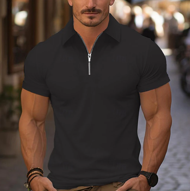 Lewis | Classic Quarter Zip Collar Shirt 11