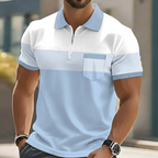 Theo | Casual Zipper Striped Polo Shirt 4