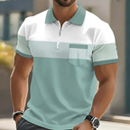 Theo | Casual Zipper Striped Polo Shirt 3