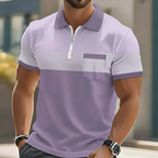 Theo | Casual Zipper Striped Polo Shirt 2