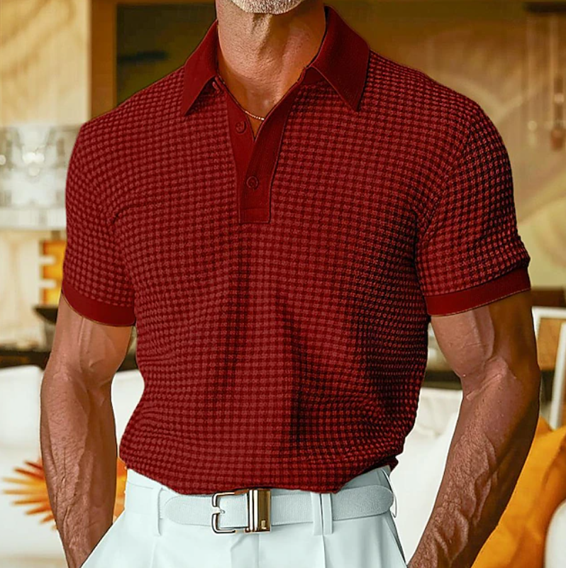 Hugo | Casual Textured Waffle Collar Shirt 7