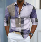 Ashton | Classic Color Block Patchwork Shirt 4