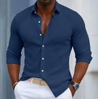 Marco | Slim Fit Textured Henley Wrap Shirt 4