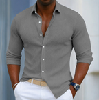 Marco | Slim Fit Textured Henley Wrap Shirt 7