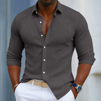 Marco | Slim Fit Textured Henley Wrap Shirt 8