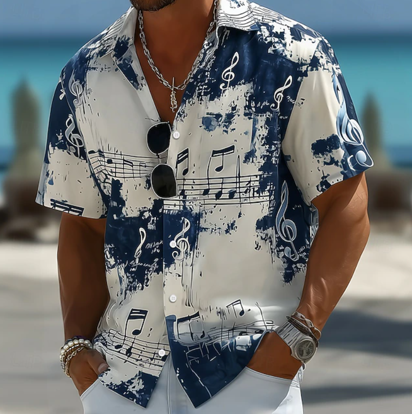 Rico | Abstract Splash Print Summer Shirt 4