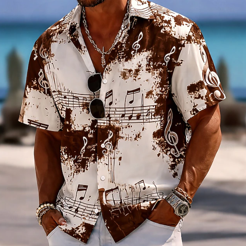 Rico | Abstract Splash Print Summer Shirt 3