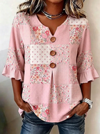 Luna | Bohemian Floral Button Blouse 3