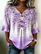 Luna | Bohemian Floral Button Blouse 2
