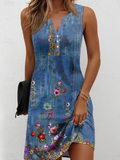 Liora | Bohemian Floral Sleeveless Tunic Dress 4