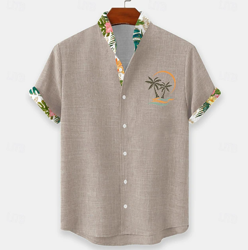 Finnian | Palm Embroidery Short Sleeve Shirt 2