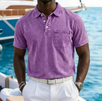 Valerio | Casual Washed Pocket Polo Shirt 8