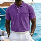 Valerio | Casual Washed Pocket Polo Shirt 3