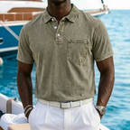 Valerio | Casual Washed Pocket Polo Shirt 2