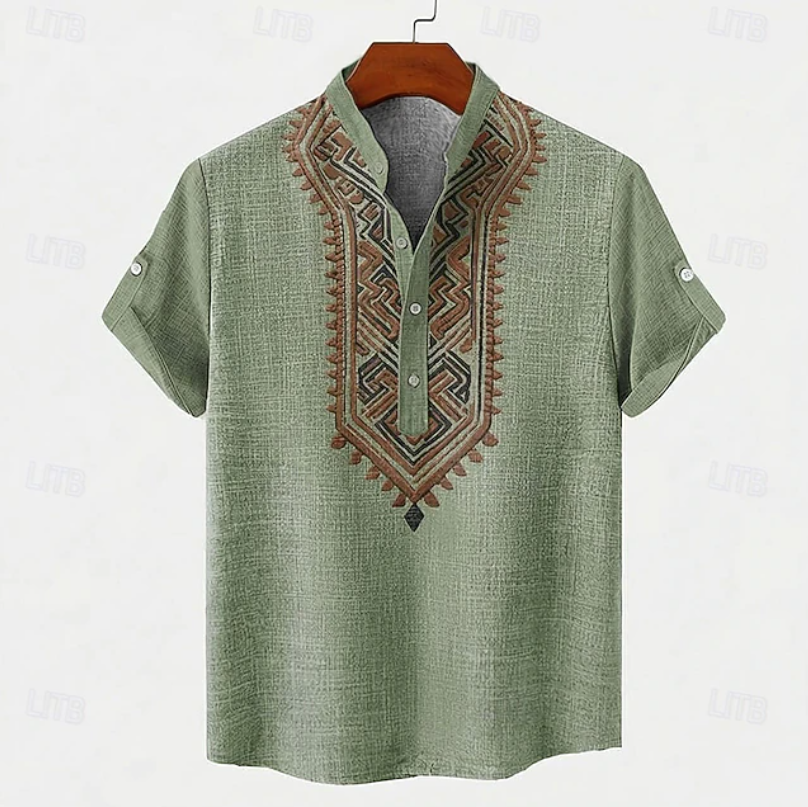 Mateo | Casual Embroidered Boho Shirt 1