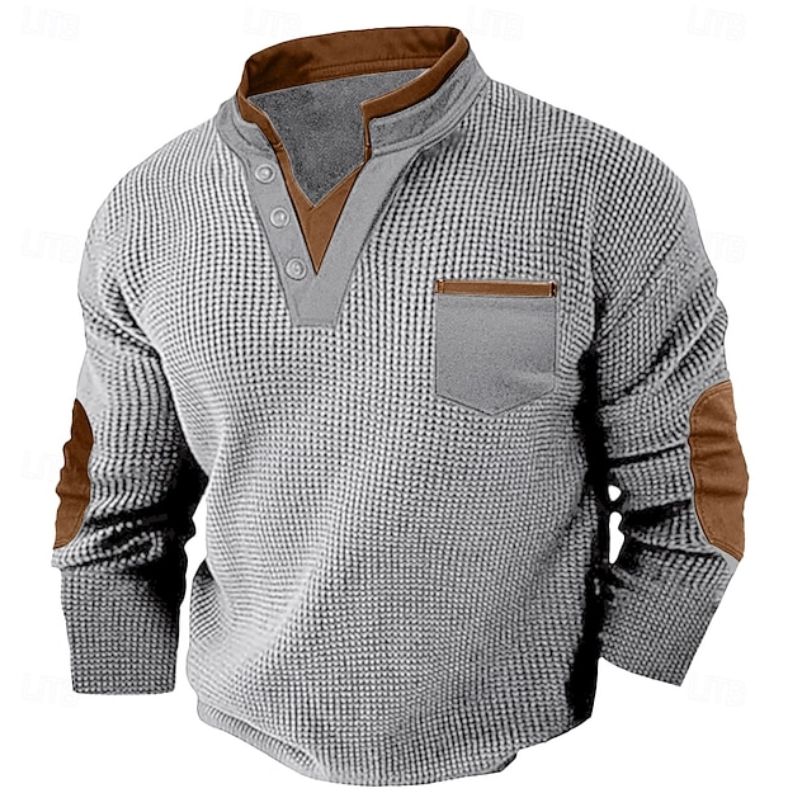Calder | Casual Textured Pocket Sweater 1