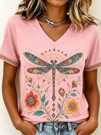 Mariselle | Casual Printed V-Neck Top 1