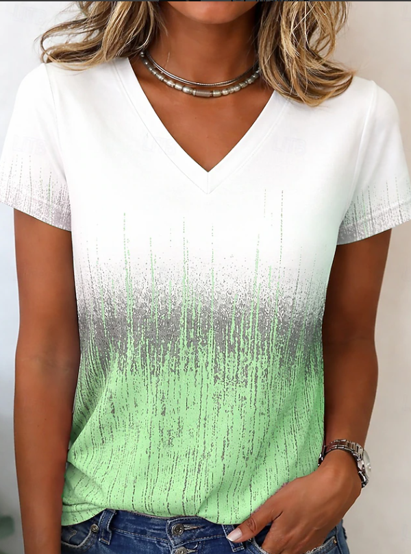 Elena | Everyday Gradient V-Neck Casual Top 3